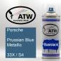 Preview: Porsche, Prussian Blue Metallic, 33X / S4: 400ml Sprühdose, von ATW Autoteile West.